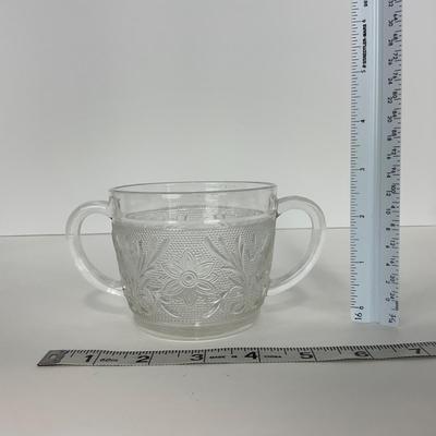 -221- GLASSWARE | Sandwich Hocking Glass Co. | Large Cookie Jar & Covered Sugar Dish