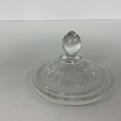 -221- GLASSWARE | Sandwich Hocking Glass Co. | Large Cookie Jar & Covered Sugar Dish