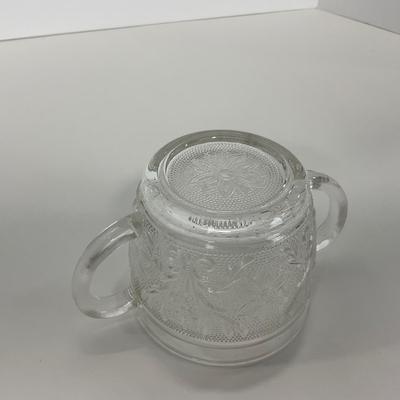 -221- GLASSWARE | Sandwich Hocking Glass Co. | Large Cookie Jar & Covered Sugar Dish