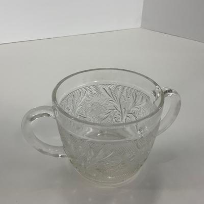 -221- GLASSWARE | Sandwich Hocking Glass Co. | Large Cookie Jar & Covered Sugar Dish