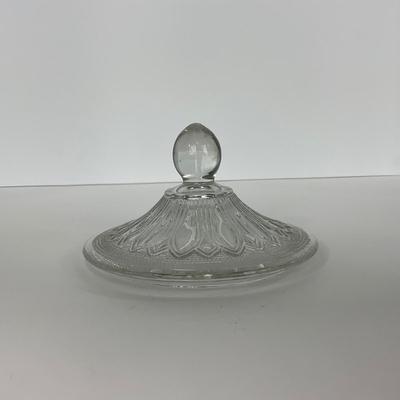-221- GLASSWARE | Sandwich Hocking Glass Co. | Large Cookie Jar & Covered Sugar Dish
