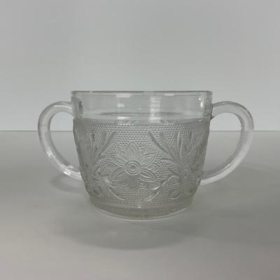 -221- GLASSWARE | Sandwich Hocking Glass Co. | Large Cookie Jar & Covered Sugar Dish