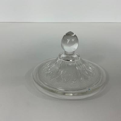 -221- GLASSWARE | Sandwich Hocking Glass Co. | Large Cookie Jar & Covered Sugar Dish