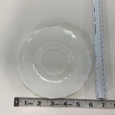 -223- GLASSWARE | White Opalescent Decorative Small Plates