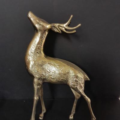 13" Solid brass Buck & Doe 8"
