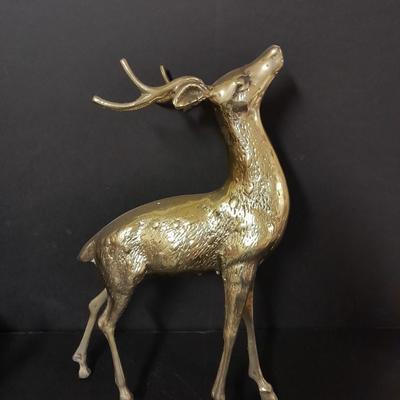 13" Solid brass Buck & Doe 8"