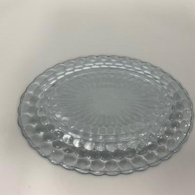 -225- GLASSWARE | Bubble Fire King Hocking Glass Co. | Large Trays