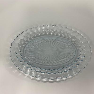 -225- GLASSWARE | Bubble Fire King Hocking Glass Co. | Large Trays