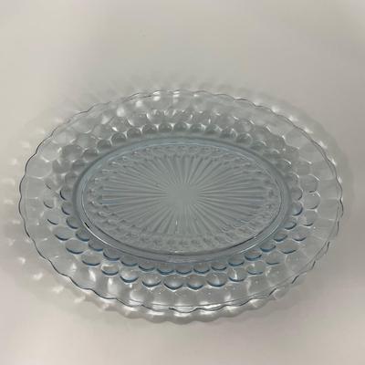 -225- GLASSWARE | Bubble Fire King Hocking Glass Co. | Large Trays