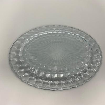 -225- GLASSWARE | Bubble Fire King Hocking Glass Co. | Large Trays