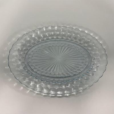 -225- GLASSWARE | Bubble Fire King Hocking Glass Co. | Large Trays
