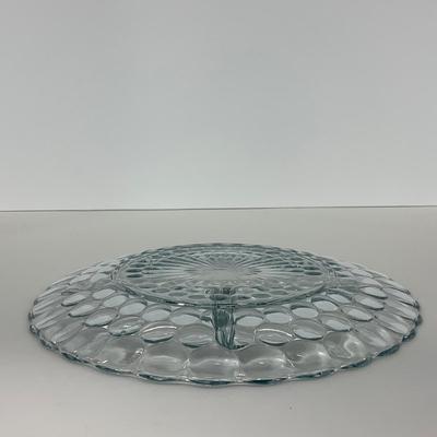 -227- GLASSWARE | Bubble Fire King Hocking Glass Co. | Divided Plate