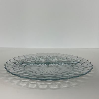 -227- GLASSWARE | Bubble Fire King Hocking Glass Co. | Divided Plate