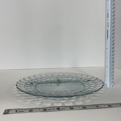 -227- GLASSWARE | Bubble Fire King Hocking Glass Co. | Divided Plate