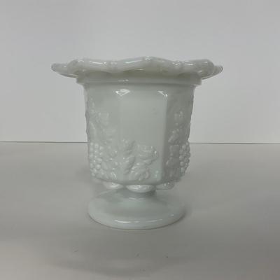 -228- GLASSWARE | Westmoreland Milk Glass Paneled Grapes