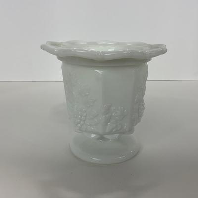 -228- GLASSWARE | Westmoreland Milk Glass Paneled Grapes