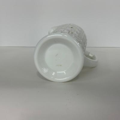 -229- GLASSWARE | Westmoreland Milk Glass Paneled Grape Pitcher