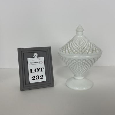 -232- GLASSWARE | Westmoreland Milk Glass | Compote