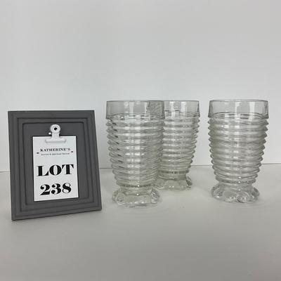 -238- GLASSWARE | Manhattan Anchor Hocking Glass Co. | Tumblers