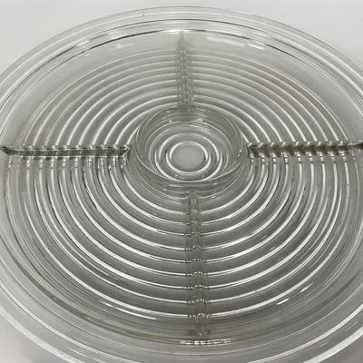 -240- GLASSWARE | Manhattan Anchor Hocking Glass Co. | Divided Tray