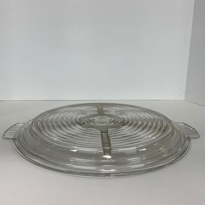 -240- GLASSWARE | Manhattan Anchor Hocking Glass Co. | Divided Tray