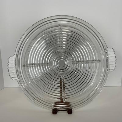 -240- GLASSWARE | Manhattan Anchor Hocking Glass Co. | Divided Tray