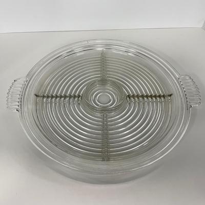 -240- GLASSWARE | Manhattan Anchor Hocking Glass Co. | Divided Tray