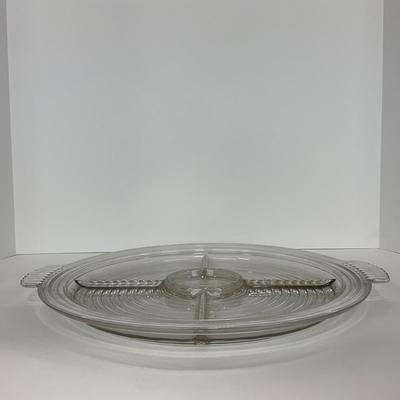 -240- GLASSWARE | Manhattan Anchor Hocking Glass Co. | Divided Tray