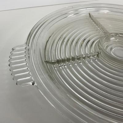 -240- GLASSWARE | Manhattan Anchor Hocking Glass Co. | Divided Tray