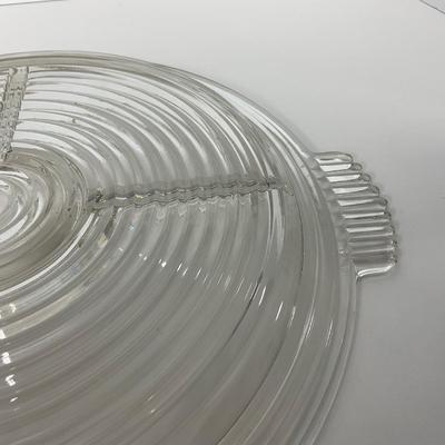-240- GLASSWARE | Manhattan Anchor Hocking Glass Co. | Divided Tray