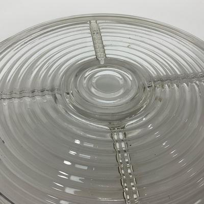 -240- GLASSWARE | Manhattan Anchor Hocking Glass Co. | Divided Tray