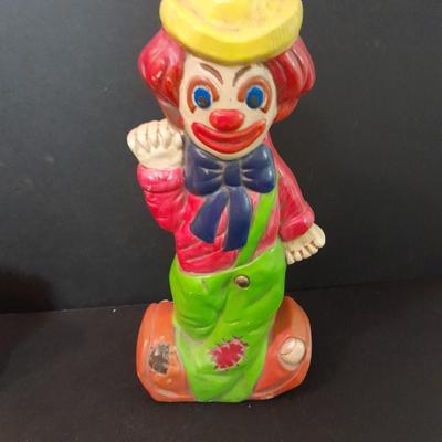 Vintage & Antique Fun and colorful Ceramic figures turnabout two face clown and Decorative Japan Pitcher