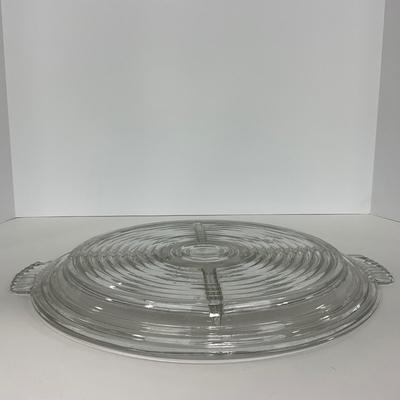 -241- GLASSWARE | Manhattan Anchor Hocking Glass Co. | Divided Tray