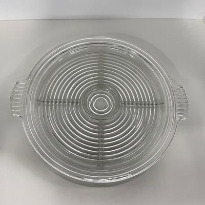 -241- GLASSWARE | Manhattan Anchor Hocking Glass Co. | Divided Tray