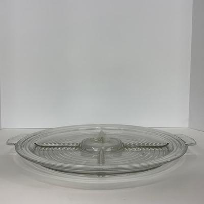 -241- GLASSWARE | Manhattan Anchor Hocking Glass Co. | Divided Tray