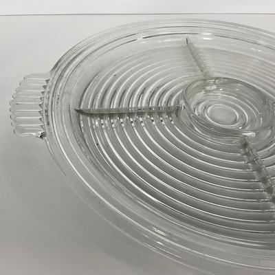 -241- GLASSWARE | Manhattan Anchor Hocking Glass Co. | Divided Tray