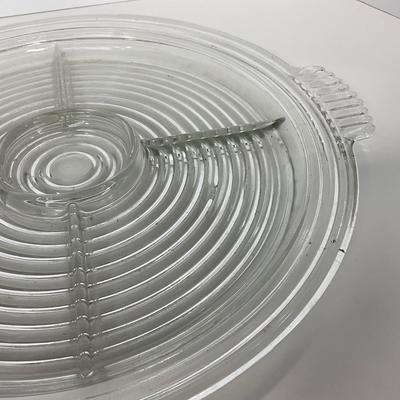 -241- GLASSWARE | Manhattan Anchor Hocking Glass Co. | Divided Tray