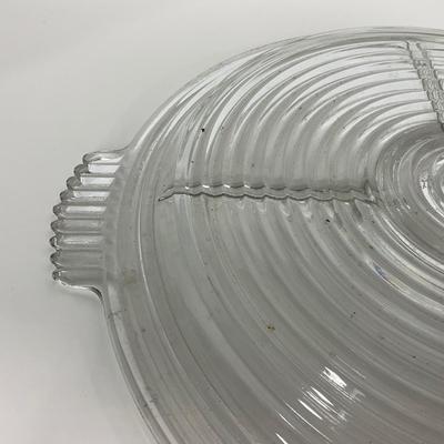 -241- GLASSWARE | Manhattan Anchor Hocking Glass Co. | Divided Tray