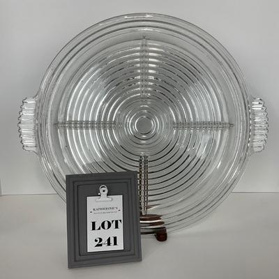-241- GLASSWARE | Manhattan Anchor Hocking Glass Co. | Divided Tray
