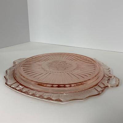 -242- GLASSWARE | Mayfair Open Rose Hocking Glass Co. | Handled Platter