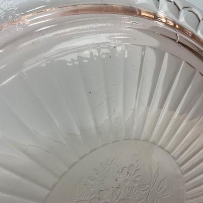 -242- GLASSWARE | Mayfair Open Rose Hocking Glass Co. | Handled Platter
