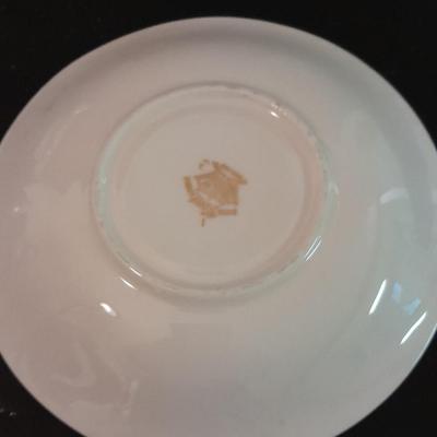 Lefton porcelain Angel, Teapot, Cup and saucer, and a silver-colored bell