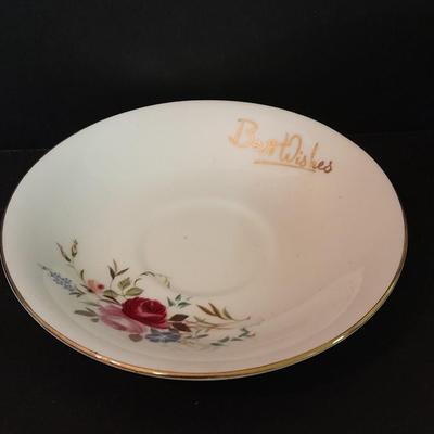 Lefton porcelain Angel, Teapot, Cup and saucer, and a silver-colored bell
