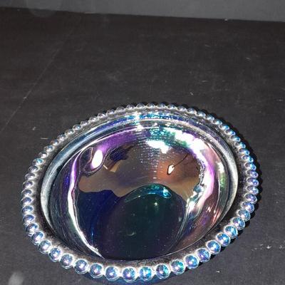 Indiana Glass Co. Blue Carnival Glass Hen on Nest