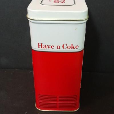 Brass Collectible Coca Cola bottle and Coca Cola collectible Tin