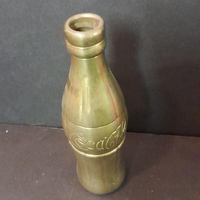 Brass Collectible Coca Cola bottle and Coca Cola collectible Tin