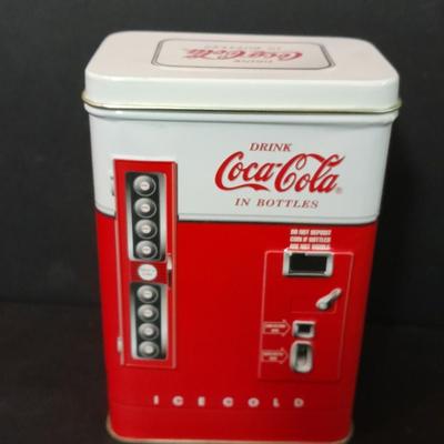 Brass Collectible Coca Cola bottle and Coca Cola collectible Tin