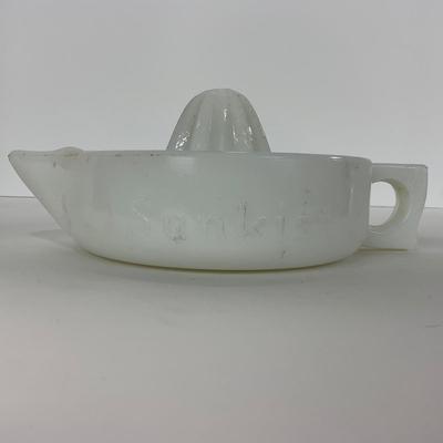 -246- GLASSWARE | Milk Glass Sunkist Reamer
