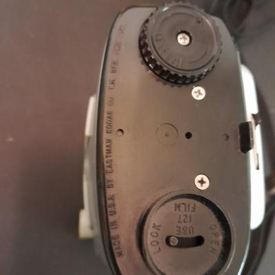 Vintage Kodak Brownie Starmite  camera and General Electric solid state AM radio