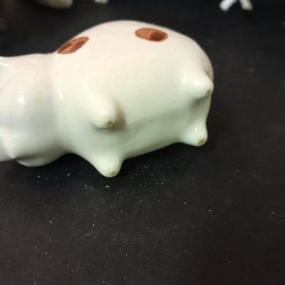 Collection of pigs! Tile Pig trivets, Clay pig bank, ceramic pig and more